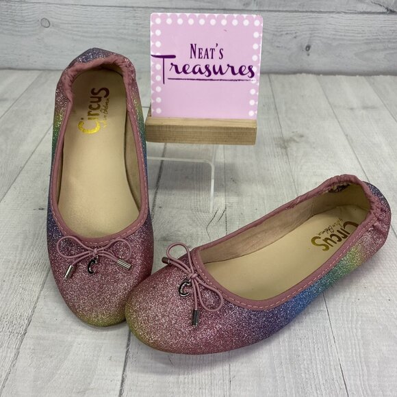 Sam Edelman  FELICITY BALLERINA RAINBOW GLITTER Slip On Ballet Flats Shoes Sz 5 - Picture 2 of 13